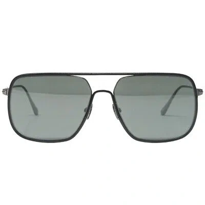 Pre-owned Tom Ford Herren Sonnenbrille Ft1015 Cliff-02 12c Sonnenbrille In Schwarz