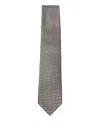 Tom Ford Herringbone-pattern Tie In Black