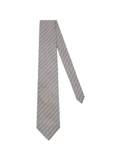 Tom Ford Herringbone Silk Tie In Multi
