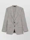 Tom Ford Herringbone Wool Silk Blend Tailored Blazer In Gray