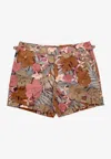 Tom Ford Dusty Hibiscus Swim Short In Multicolor