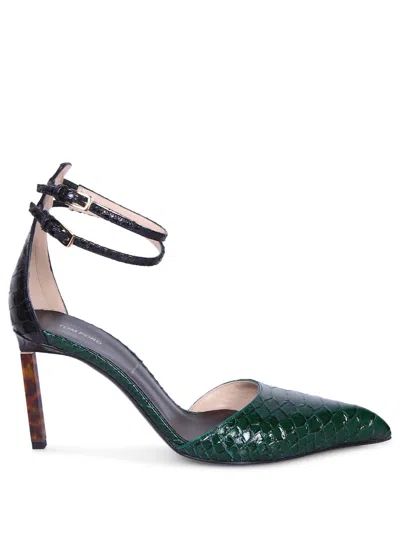 Tom Ford 85mm Ankle-strap Pumps In Green