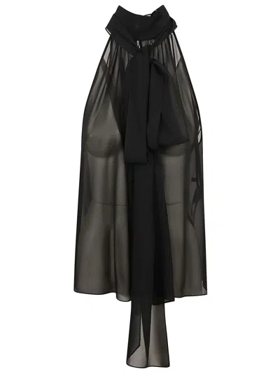 Tom Ford High Neck Black Silk Shirt