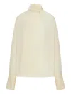 Tom Ford Long-sleeved Silk Georgette Blouse In Neutral