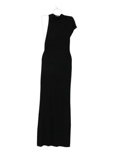 Tom Ford High-neck Cut-out Maxi Dress In Black