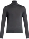 Tom Ford Mens Light Charcoal Turtleneck Regular-fit Wool Jumper In Grey
