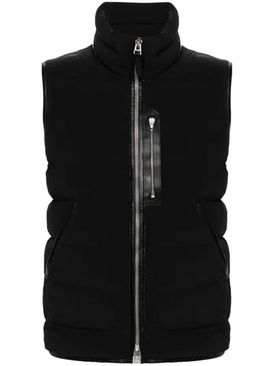 Tom Ford Black High-neck Quilted Gilet