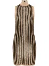 Tom Ford High-neck Ribbed Minidress In Schwarz