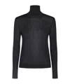 Tom Ford Dark Blue Wool Knitwear In Black