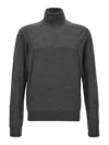 Tom Ford Mens Light Charcoal Turtleneck Regular-fit Wool Jumper In Grey