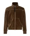 Tom Ford Cotton-blend Velvet Track Jacket In Brown