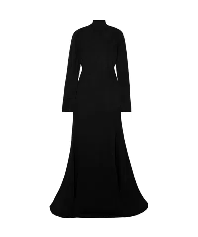 Tom Ford High-necked And Long-sleeved Dress In Black