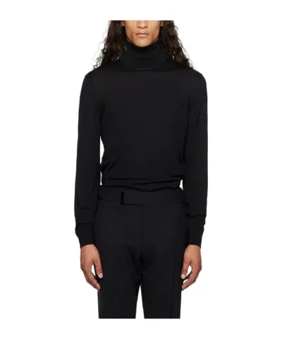 Tom Ford High-necked Long-sleeved Sweater In Black