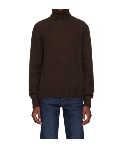 Tom Ford High-necked Long-sleeved Sweater In Black