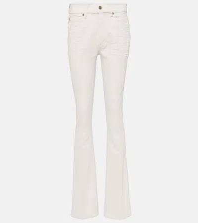 Tom Ford High-rise Flared Jeans In White