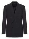 Tom Ford High Twist Double Breasted Wool Jacket Clothing In Black