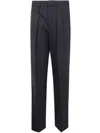 Tom Ford High Twist Broken Twill Double Pleat Trousers Clothing In Gray