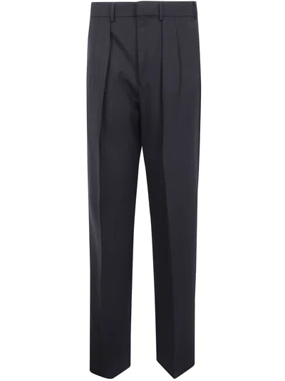 Tom Ford High Twist Broken Twill Double Pleat Trousers Clothing In Gray