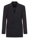 Tom Ford High Twist Double Breasted Wool Jacket Clothing In Animal Print