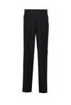Tom Ford High Twist Broken Twill Double Pleat Trousers Clothing In Black