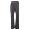 Tom Ford High-waist Straight Pants With Pleats In Purple
