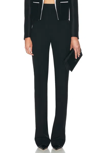 Tom Ford High Waist Tailored Tuxedo Straight Pant In Black