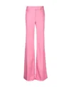 Tom Ford Mid Rise Wide Fluid Satin Pants In Pink