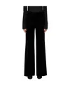 Tom Ford High-waist Wide-leg Velvet Trousers In Black