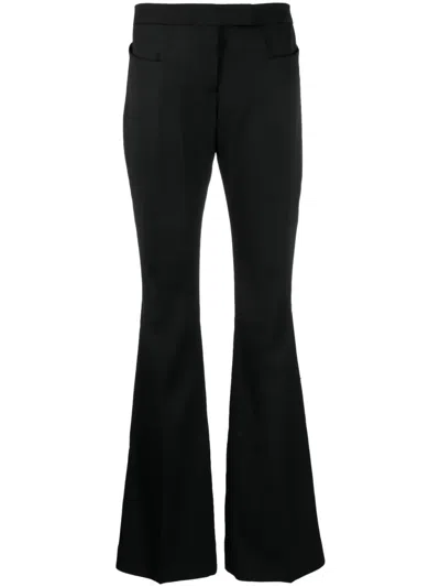 Tom Ford Mid-rise Flared Trousers In Nero