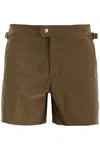 Tom Ford High-waisted Military Green Polyester Swimsuit In Green