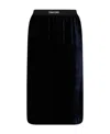 Tom Ford Logo-waistband Velvet Miniskirt In Black