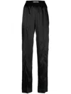 Tom Ford High-waisted Stretch-silk Satin Trousers In Black