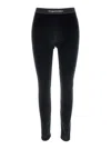 Tom Ford Blue Leggins With Logo On The Waist In Tech Fabric In Black