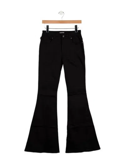 Pre-owned Tom Ford High-rise Flared Jeans In Black