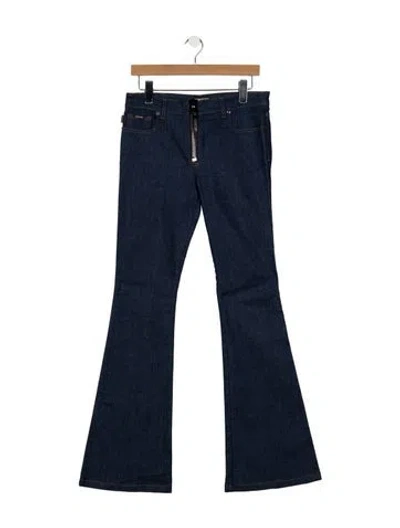 Pre-owned Tom Ford High-rise Flared Jeans In Blue