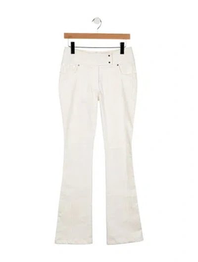 Pre-owned Tom Ford High-rise Flared Jeans In Neutral