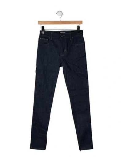 Pre-owned Tom Ford High-rise Skinny Leg Jeans In Blue