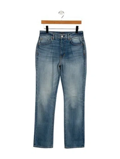 Pre-owned Tom Ford High-rise Straight Leg Jeans In Blue