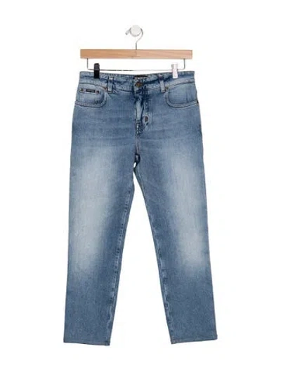 Pre-owned Tom Ford High-rise Straight Leg Jeans In Blue