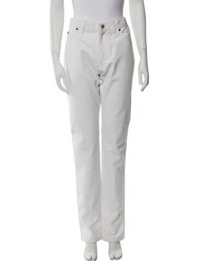 Pre-owned Tom Ford High-rise Straight Leg Jeans In Neutral