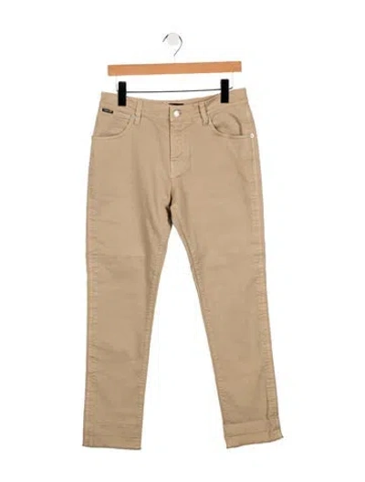 Pre-owned Tom Ford High-rise Straight Leg Jeans In Neutral