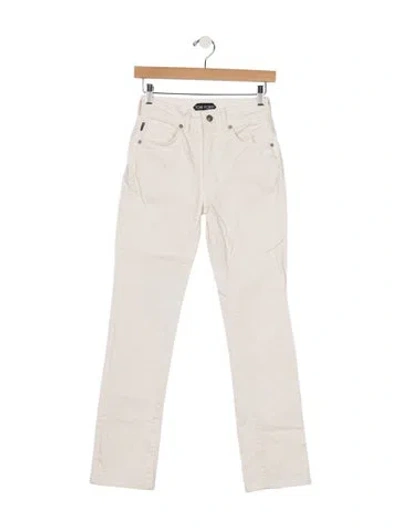 Pre-owned Tom Ford High-rise Straight Leg Jeans In Neutrals