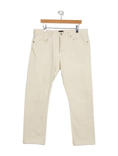 Pre-owned Tom Ford High-rise Straight Leg Jeans In White