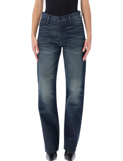 Tom Ford High-rise Straight-leg Jeans In Blu