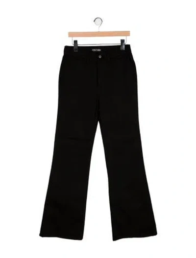 Pre-owned Tom Ford High-rise Wide Leg Jeans In Black