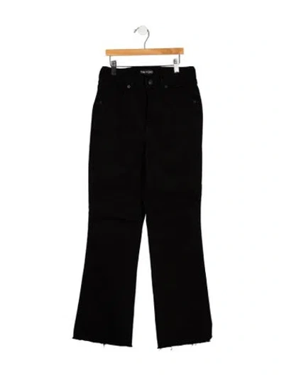 Pre-owned Tom Ford High-rise Wide Leg Jeans In Black