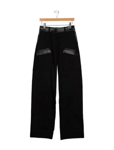 Pre-owned Tom Ford High-rise Wide Leg Jeans In Black
