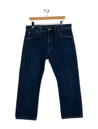 Pre-owned Tom Ford High-rise Wide Leg Jeans In Blue