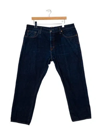 Pre-owned Tom Ford High-rise Wide Leg Jeans In Blue