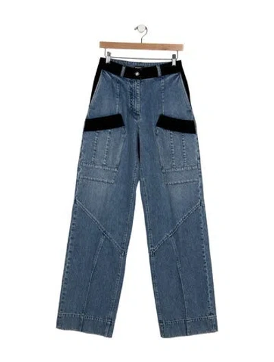 Pre-owned Tom Ford High-rise Wide Leg Jeans In Blue